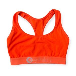 Ethika SUBZERO PERFORMANCE - NEON ORANGE GIRLS SPORTS BRA SIZE L